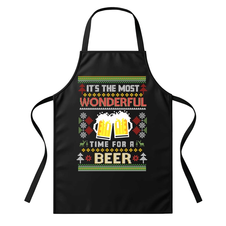 Grillschürze – „8 Bit Time for a Beer“ – BBQ Schürze mit Spruch für Männer