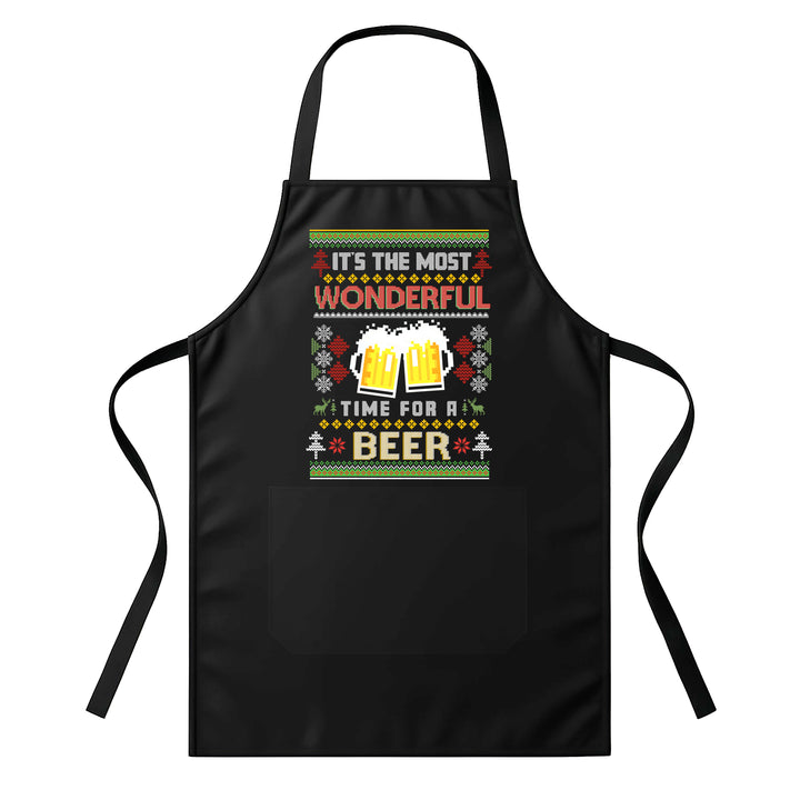 Grillschürze – „8 Bit Time for a Beer“ – BBQ Schürze mit Spruch für Männer