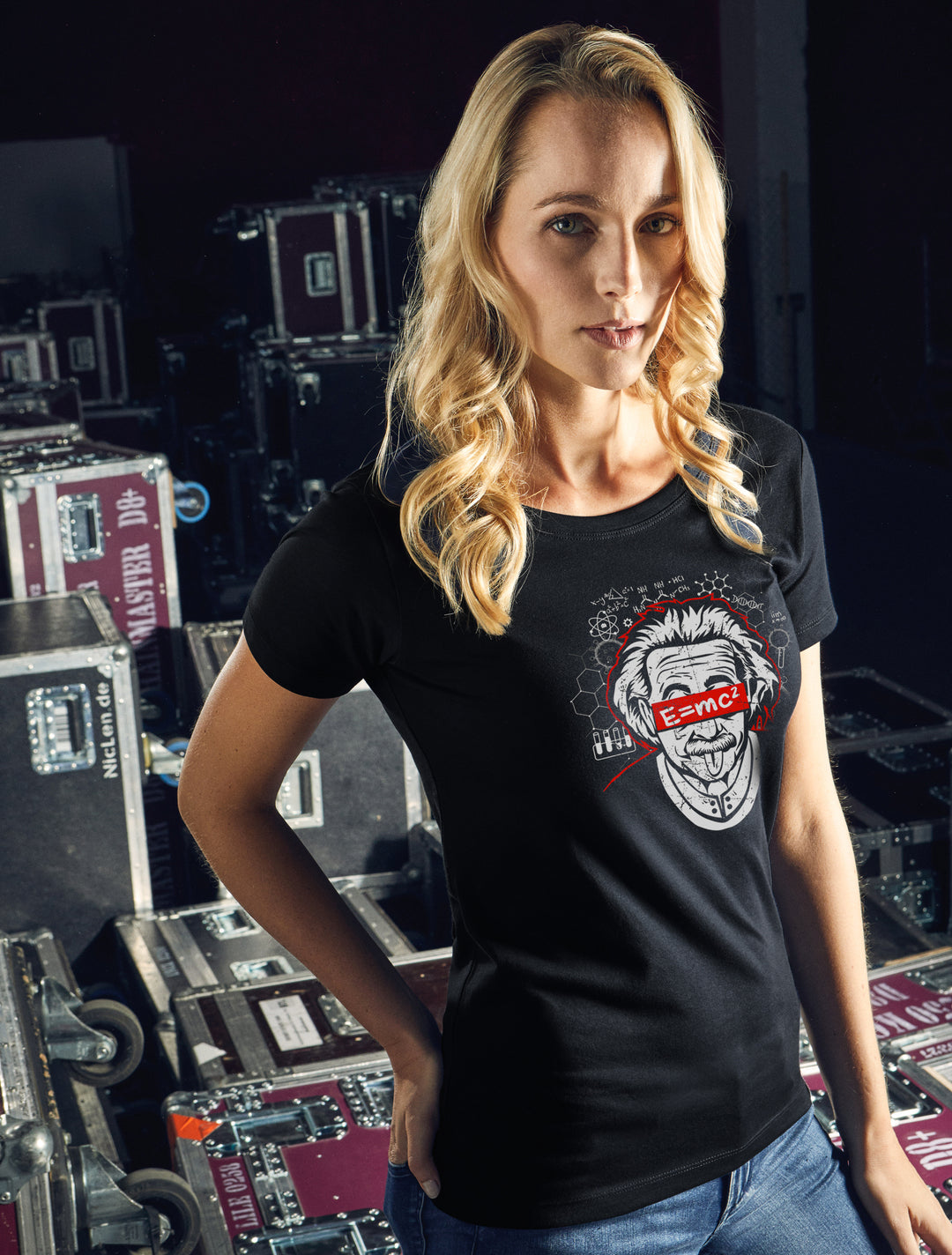 Albert Einstein Damen T-Shirt | Design für Physik- & Mathefans | M2