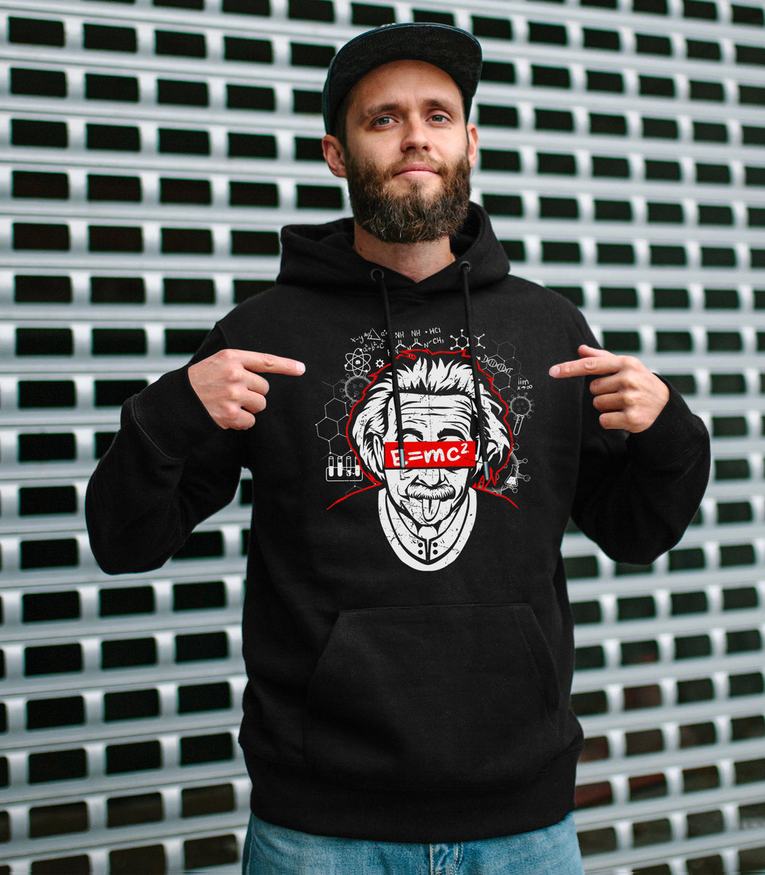 Albert Einstein Kapuzenpullover | Design für Physik- & Mathefans | M2
