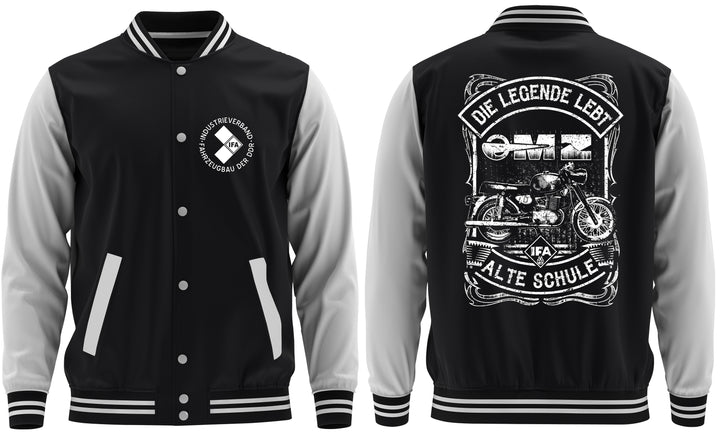 Alte Schule MZ TS 250 College Jacke | Motorrad DDR Biker Ostdeutschland