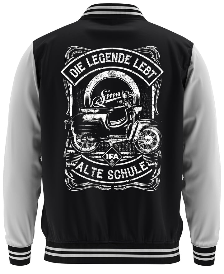 Alte Schule Simson Schwalbe College Jacke | Moped DDR Biker Ostdeutschland