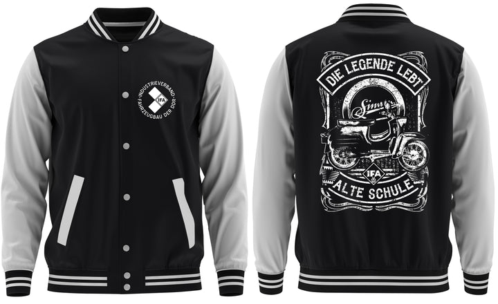Alte Schule Simson Schwalbe College Jacke | Moped DDR Biker Ostdeutschland