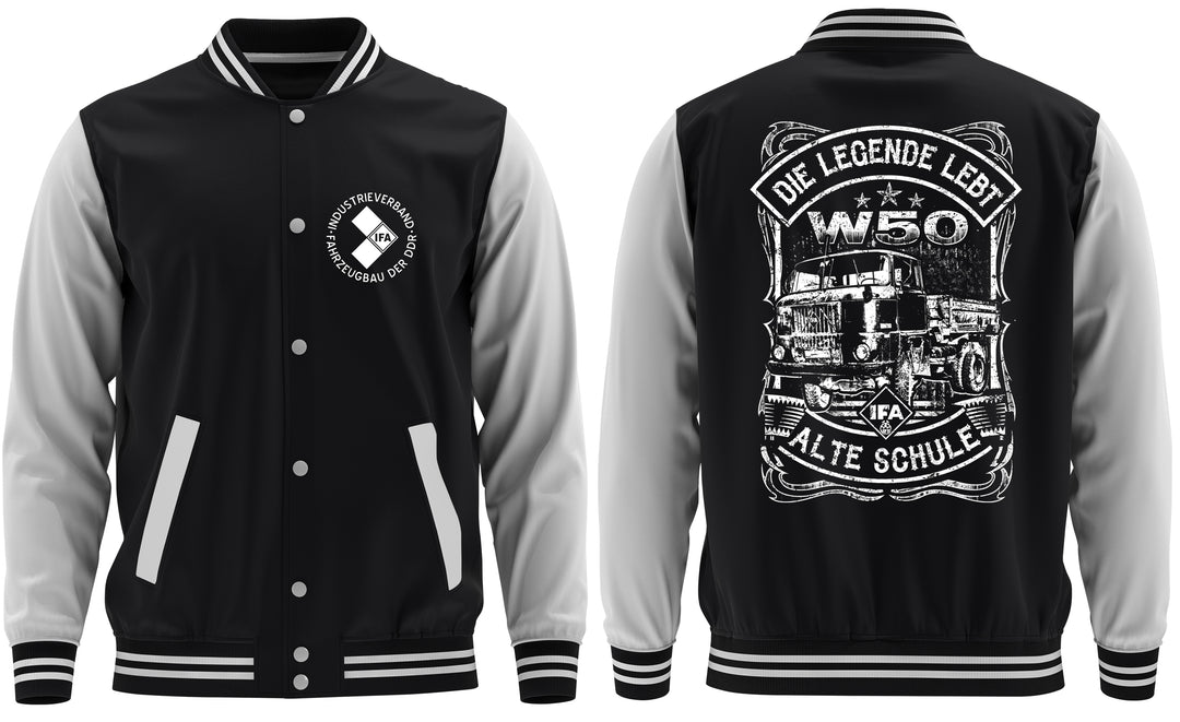 Alte Schule W50 College Jacke | LKW DDR Kult Ostdeutschland Trucker