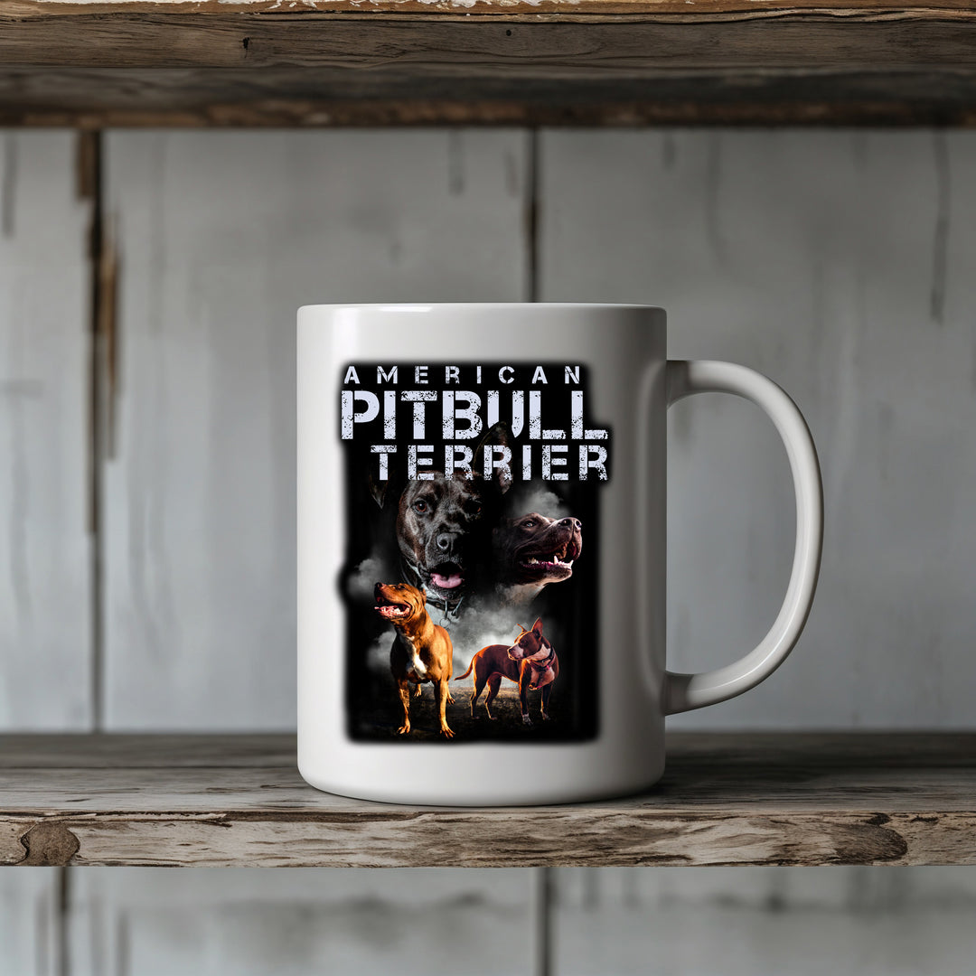 American Pitbull Terrier Tasse | Pitbull Kaffeebecher mit Hund Kaffeetasse