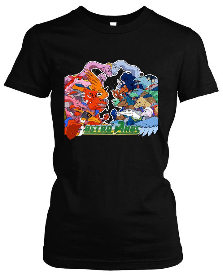 Astro Dinos Damen T-Shirt | Dinosaurier T-Rex 90er | M2