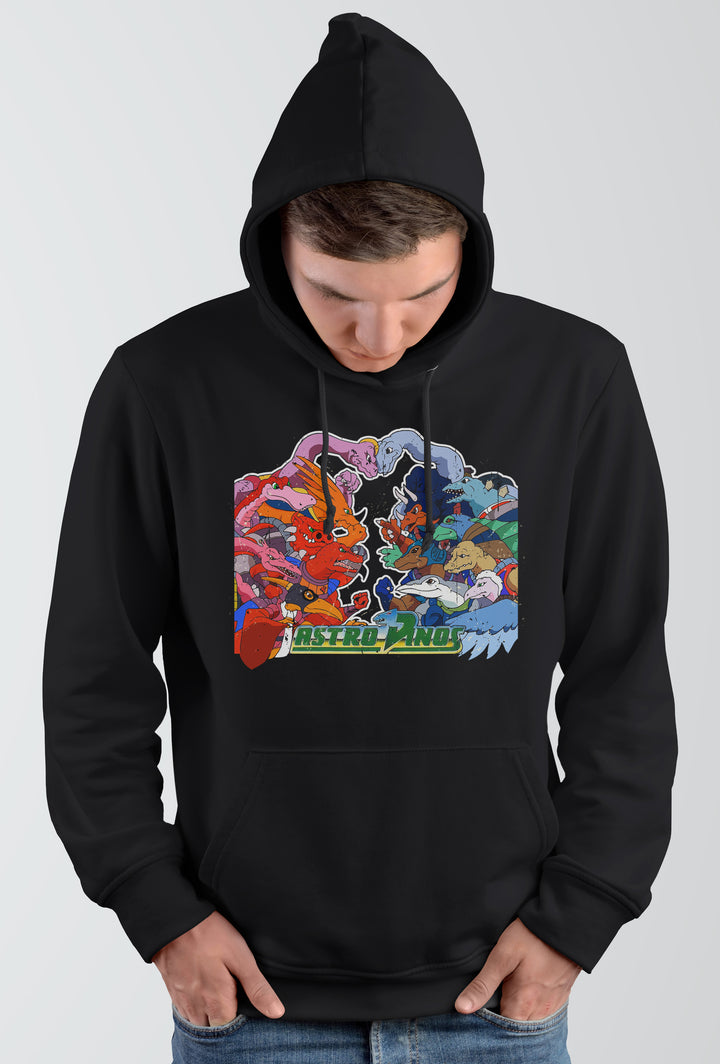 Astro Dinos Kapuzenpullover | Dinosaurier T-Rex 90er | M2