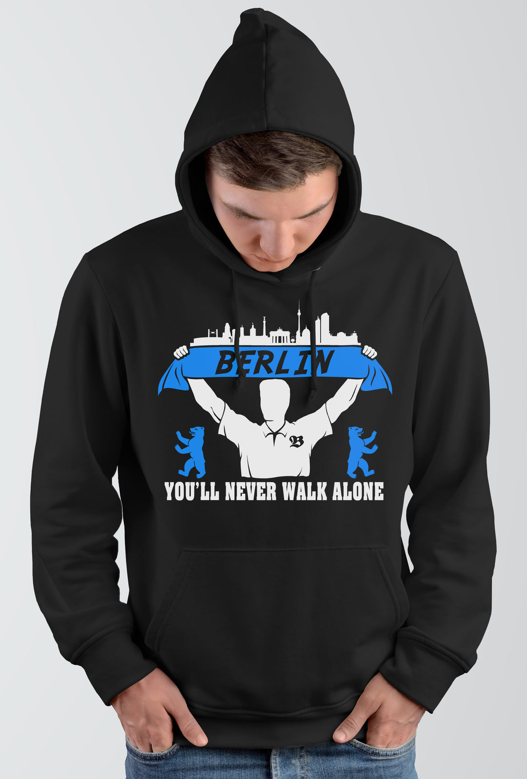 Berlin Support Kapuzenpullover | Skyline Fussball City Fanartikel
