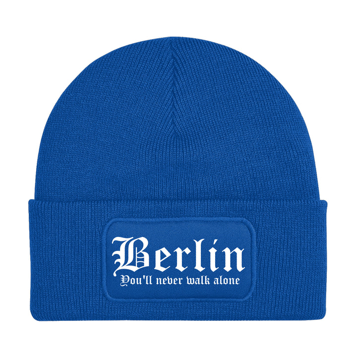 Berlin Never Walk Alone Mütze | Fußball Wintermütze | Patch Beanie