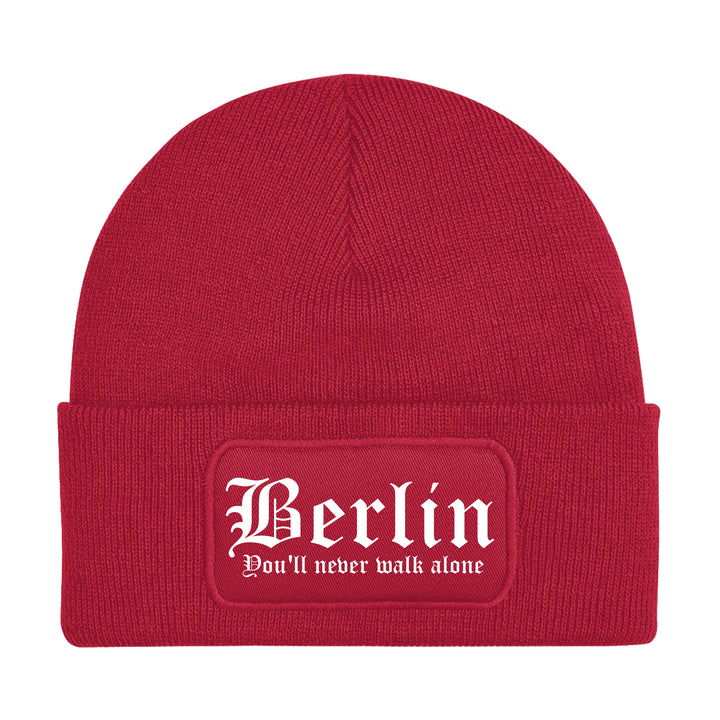 Berlin Never Walk Alone Mütze | Fußball Wintermütze | Patch Beanie