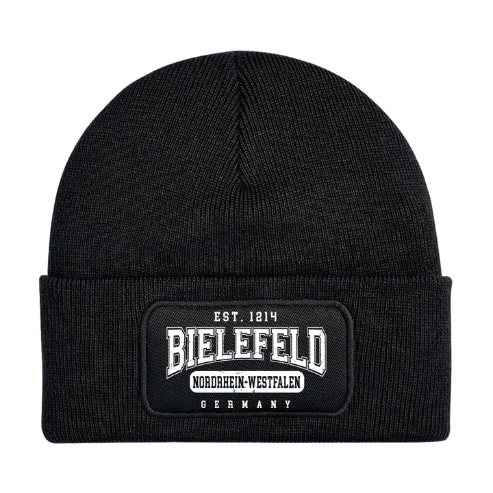 College City Bielefeld Mütze | Ostwestfalen Wintermütze | Patch Beanie