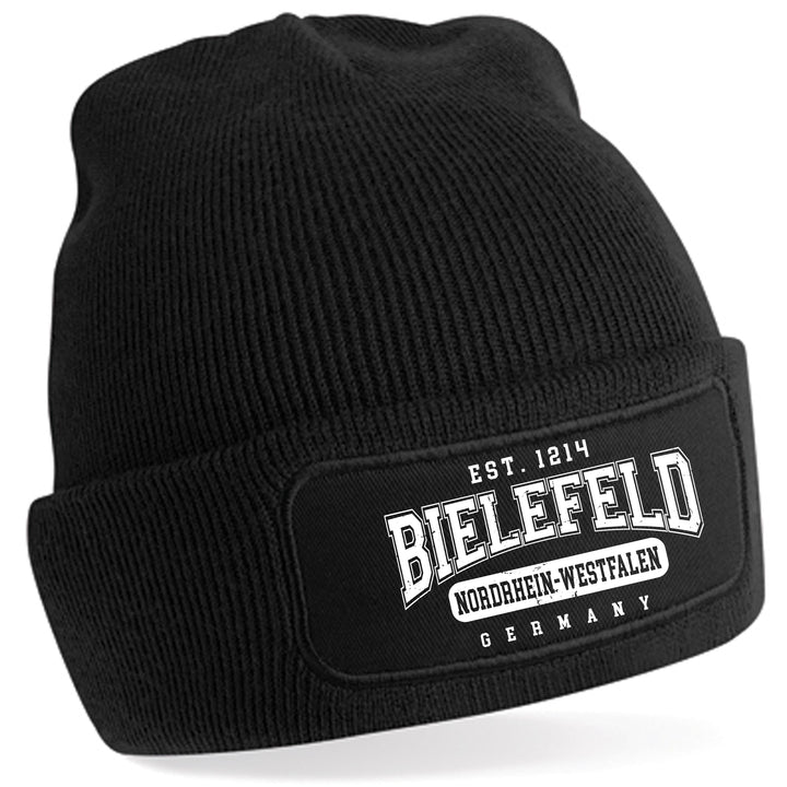 College City Bielefeld Mütze | Ostwestfalen Wintermütze | Patch Beanie