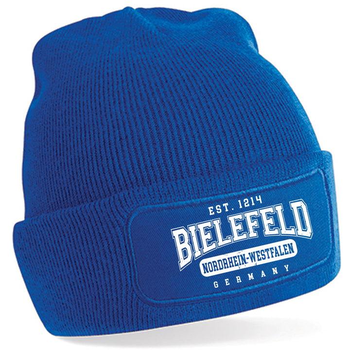 College City Bielefeld Mütze | Ostwestfalen Wintermütze | Patch Beanie