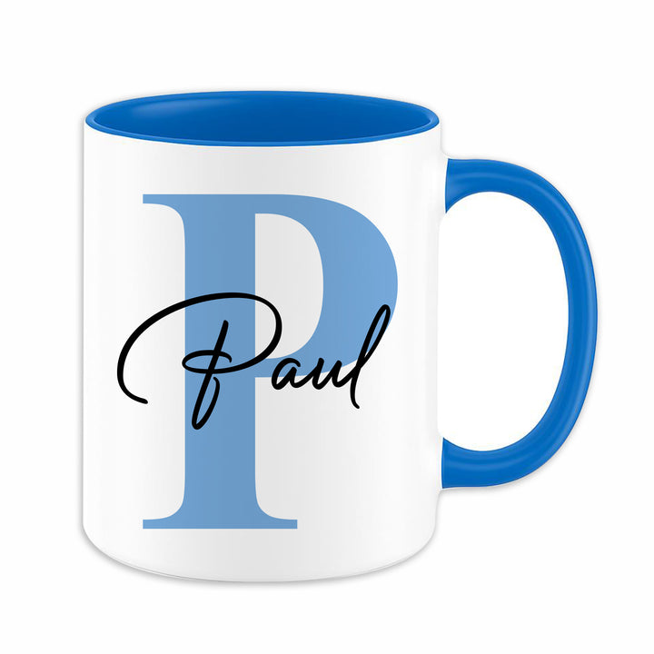 Personalisierte Tasse mit Name & Initiale | Kaffeetasse Geschenk Geburtstag Weihnachten Valentinstag Kollegen Familie