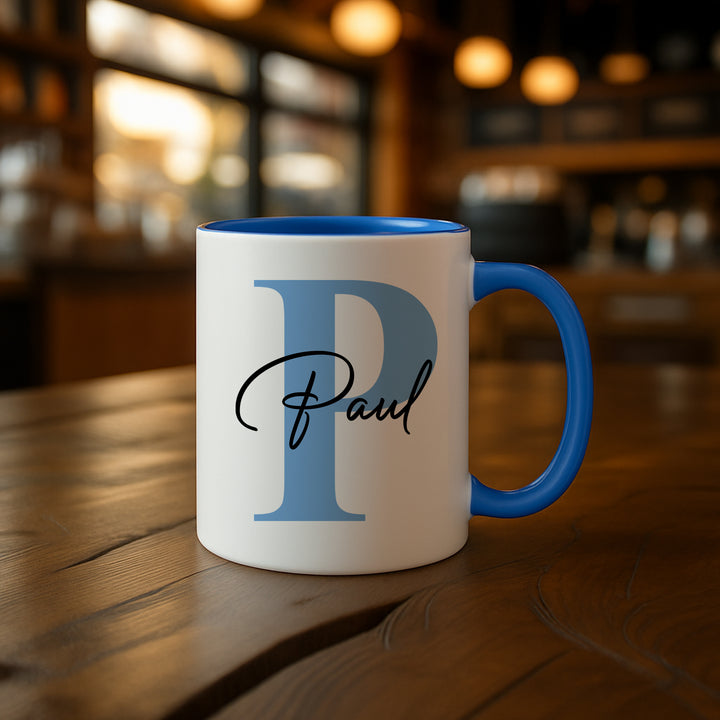 Personalisierte Tasse mit Name & Initiale | Kaffeetasse Geschenk Geburtstag Weihnachten Valentinstag Kollegen Familie