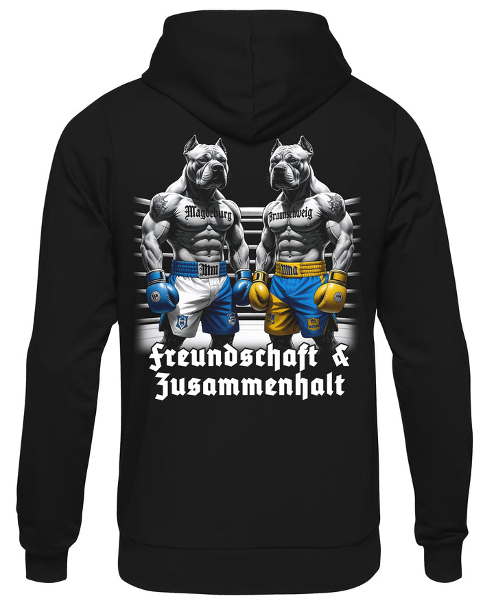 Braunschweig & Magdeburg Kapuzenpullover | Freundschaft Fussball | M2