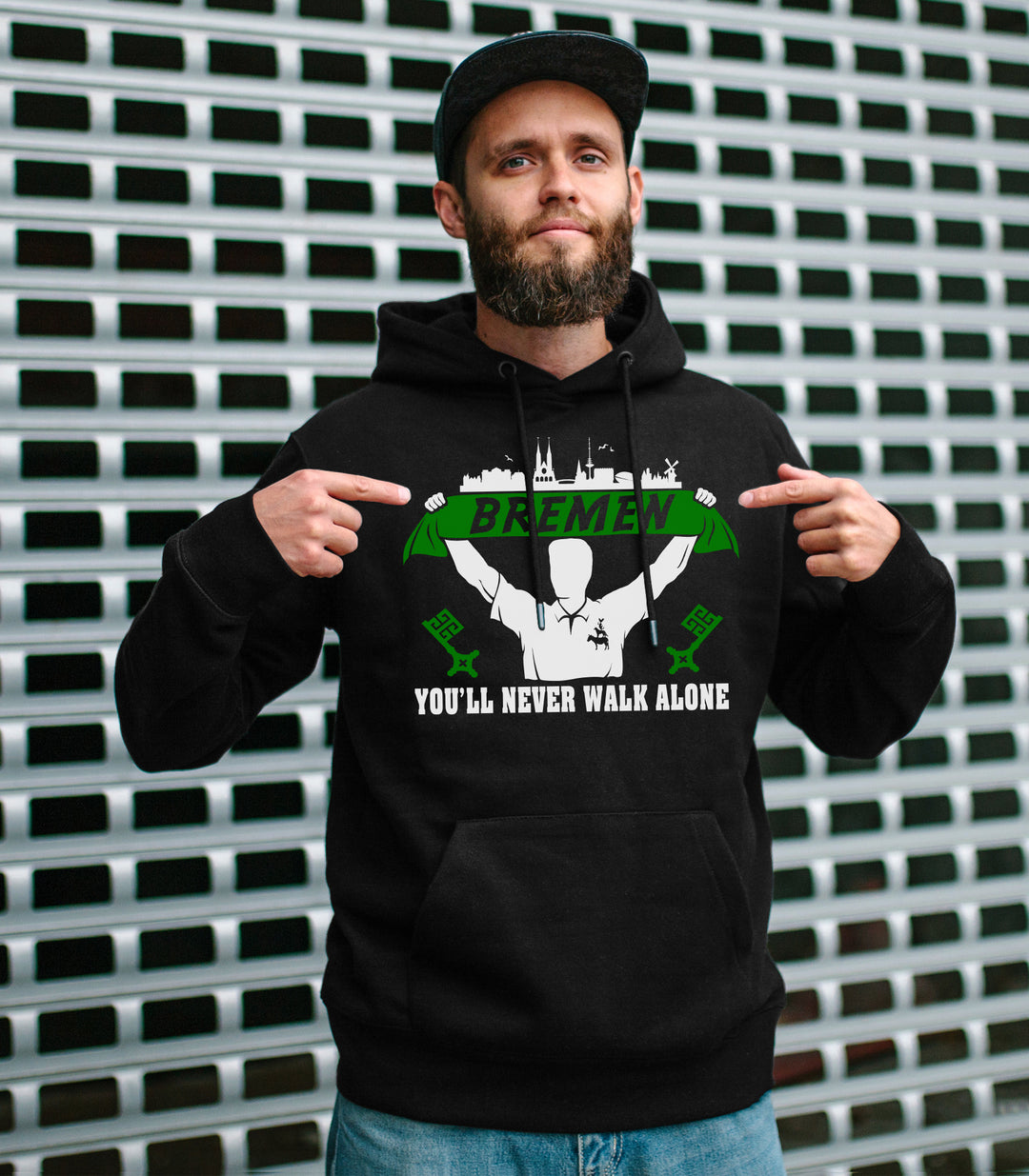 Bremen Support Kapuzenpullover | Skyline Fussball City Fanartikel