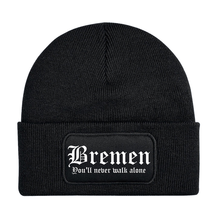 Bremen Never Walk Alone Mütze | Fußball Wintermütze | Patch Beanie
