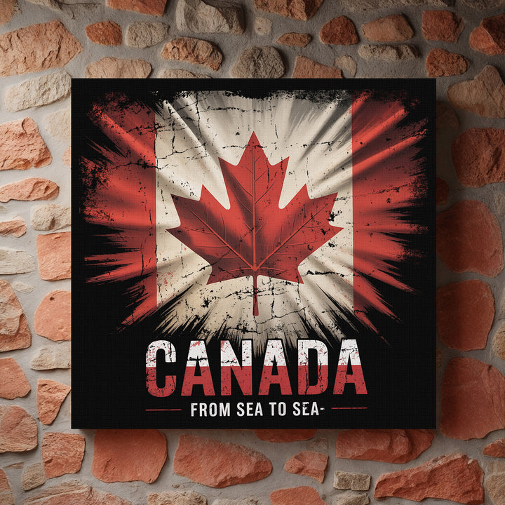 Canada Leinwand | Kanada Flagge Bild Ahornblatt