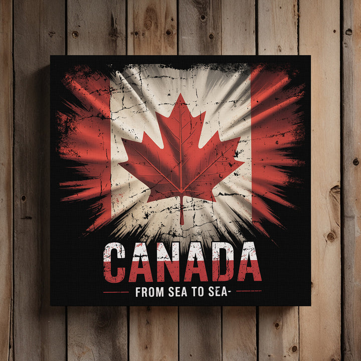 Canada Leinwand | Kanada Flagge Bild Ahornblatt