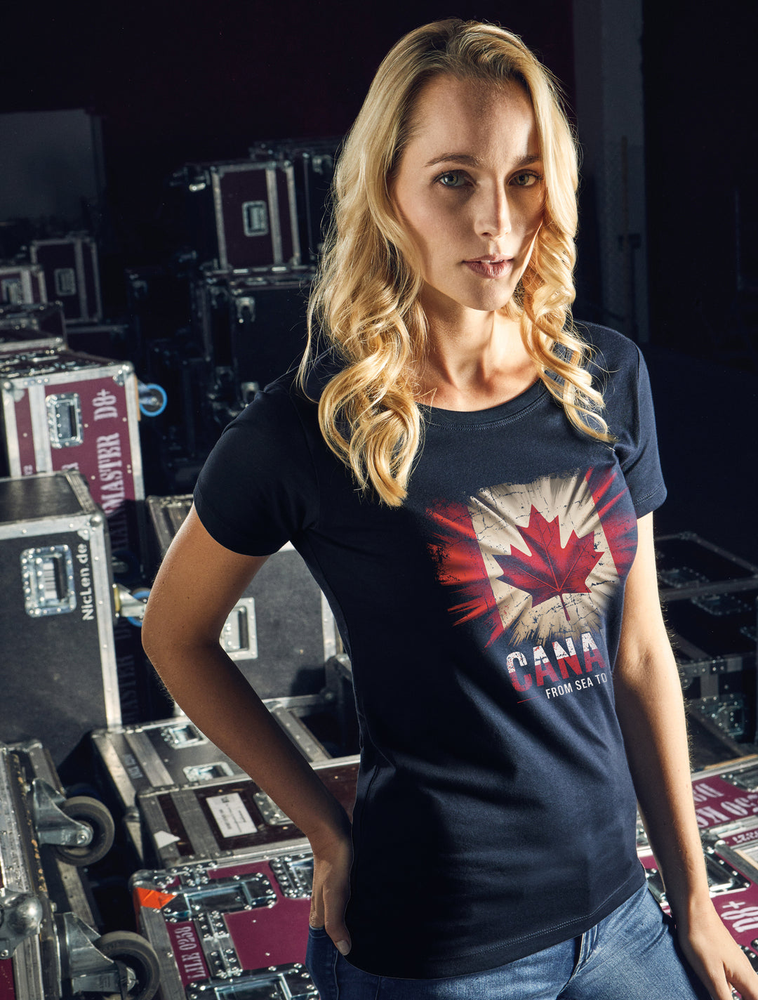 Canada Damen T-Shirt | Kanada Flagge Vinatge