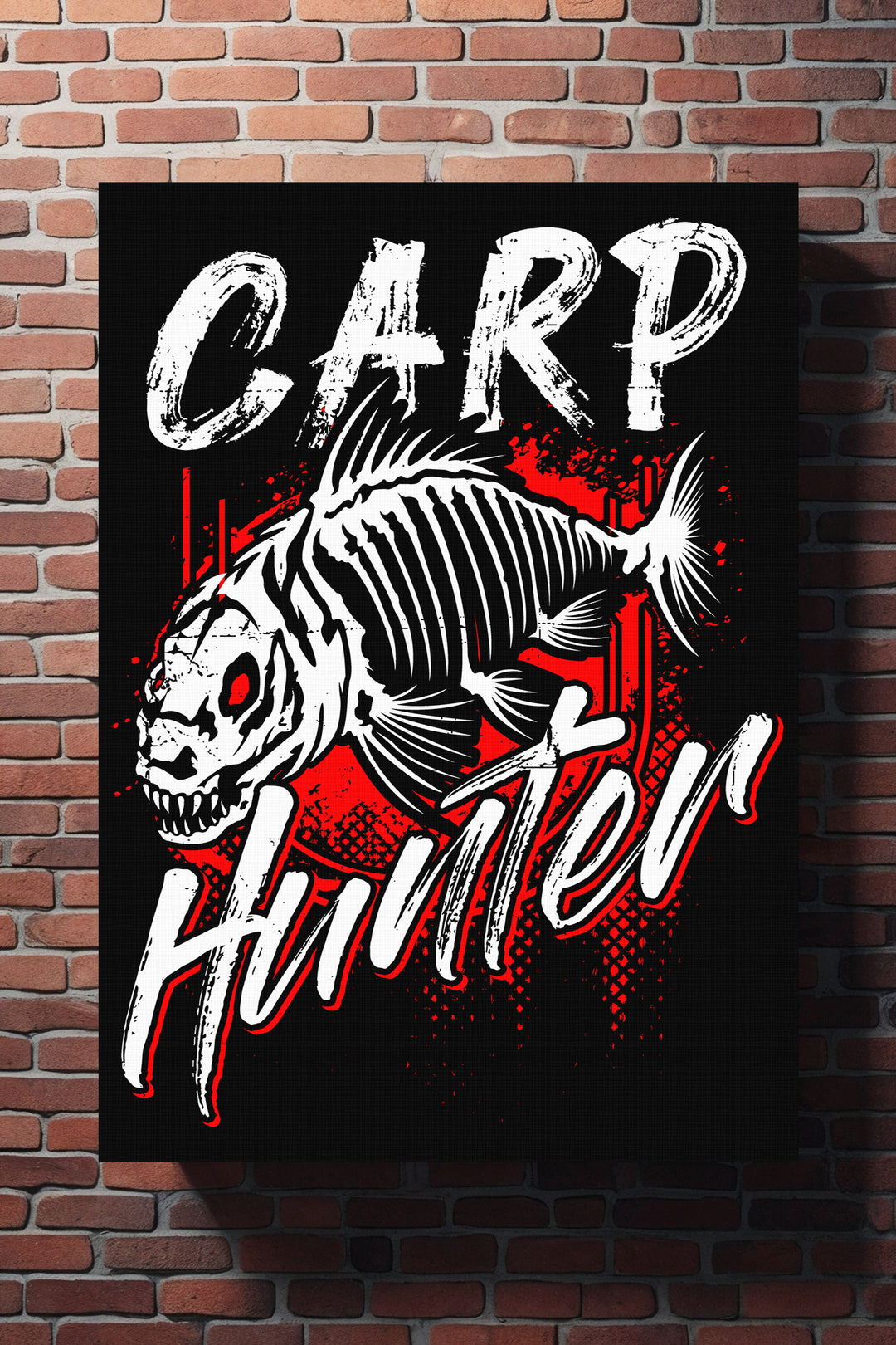 Carp Hunter Leinwand | Karpfen Angeln Bild Angler Fishing Deko | M10