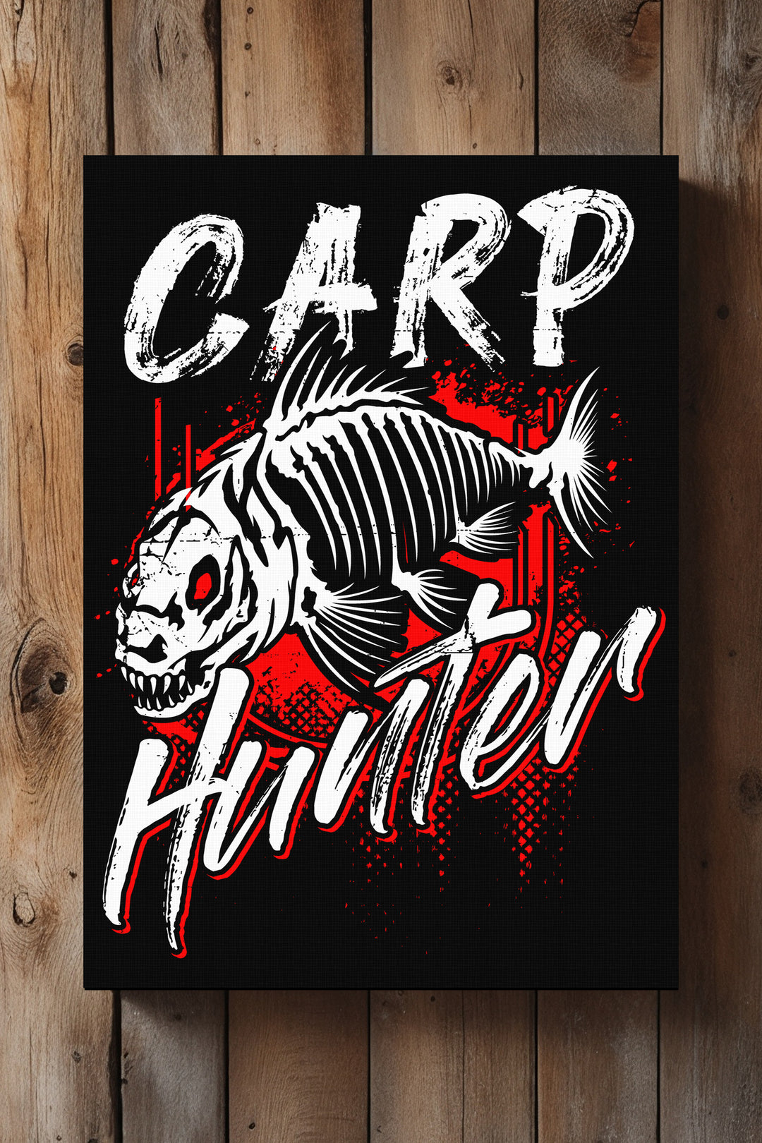 Carp Hunter Leinwand | Karpfen Angeln Bild Angler Fishing Deko | M10