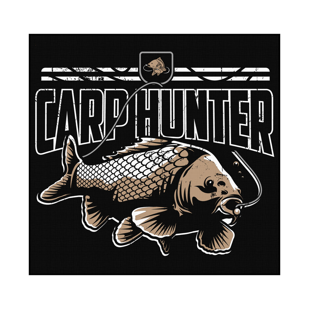 Carp Hunter Leinwand | Wandbild Karpfen Angler Fishing Angeln Deko | M1
