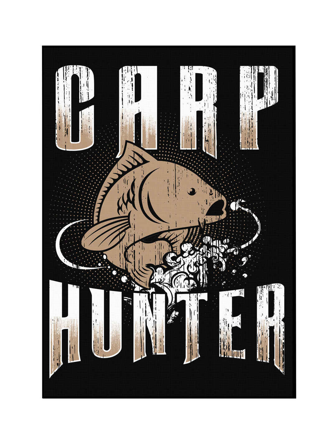 Carp Hunter Leinwand | Karpfen Angeln Bild Angler Fishing Deko | M9