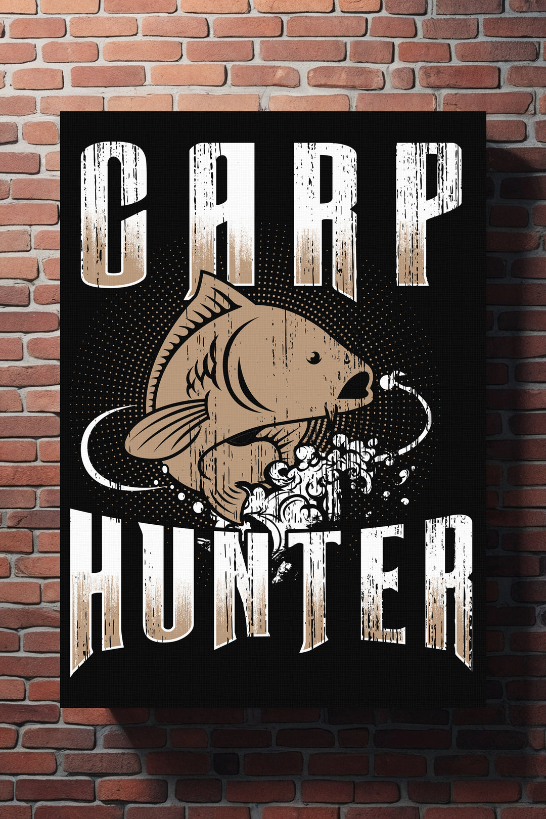 Carp Hunter Leinwand | Karpfen Angeln Bild Angler Fishing Deko | M9