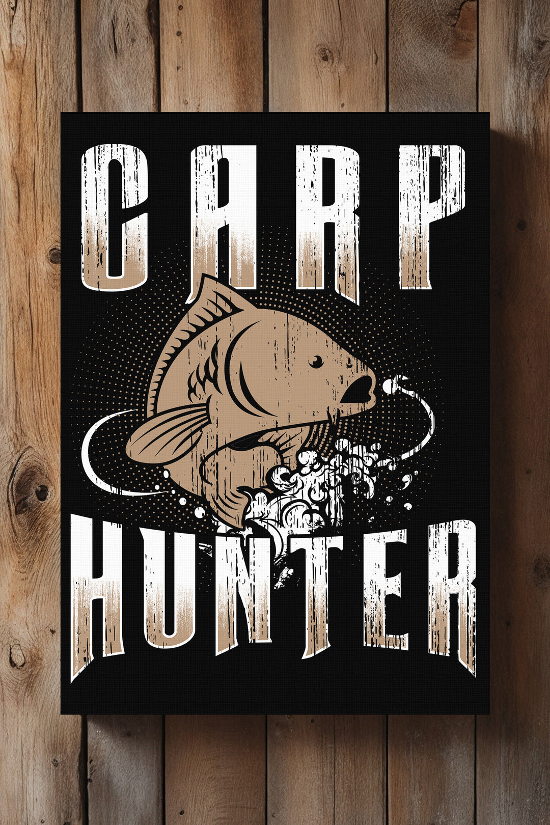 Carp Hunter Leinwand | Karpfen Angeln Bild Angler Fishing Deko | M9