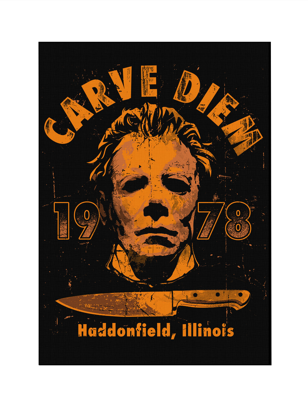 Carve Diem Michael Leinwand | Wandbild Horror Haddonfield Illinois 1978 Halloween Grusel Gemälde