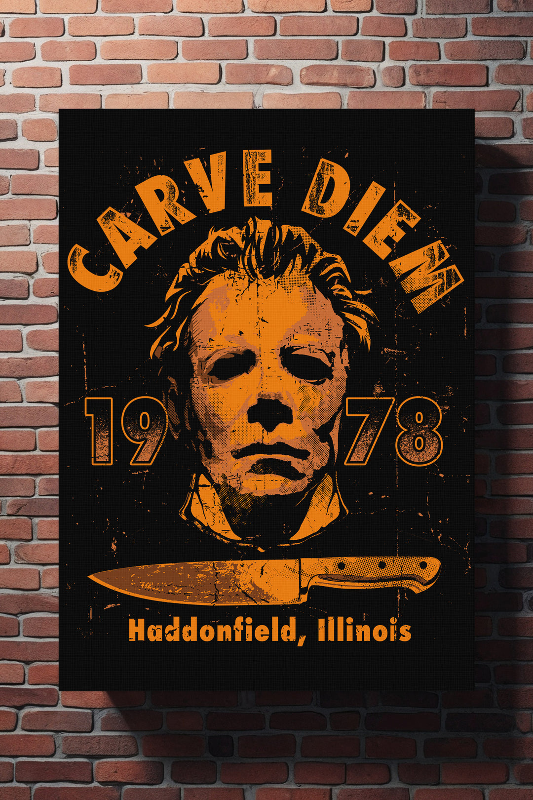Carve Diem Michael Leinwand | Wandbild Horror Haddonfield Illinois 1978 Halloween Grusel Gemälde