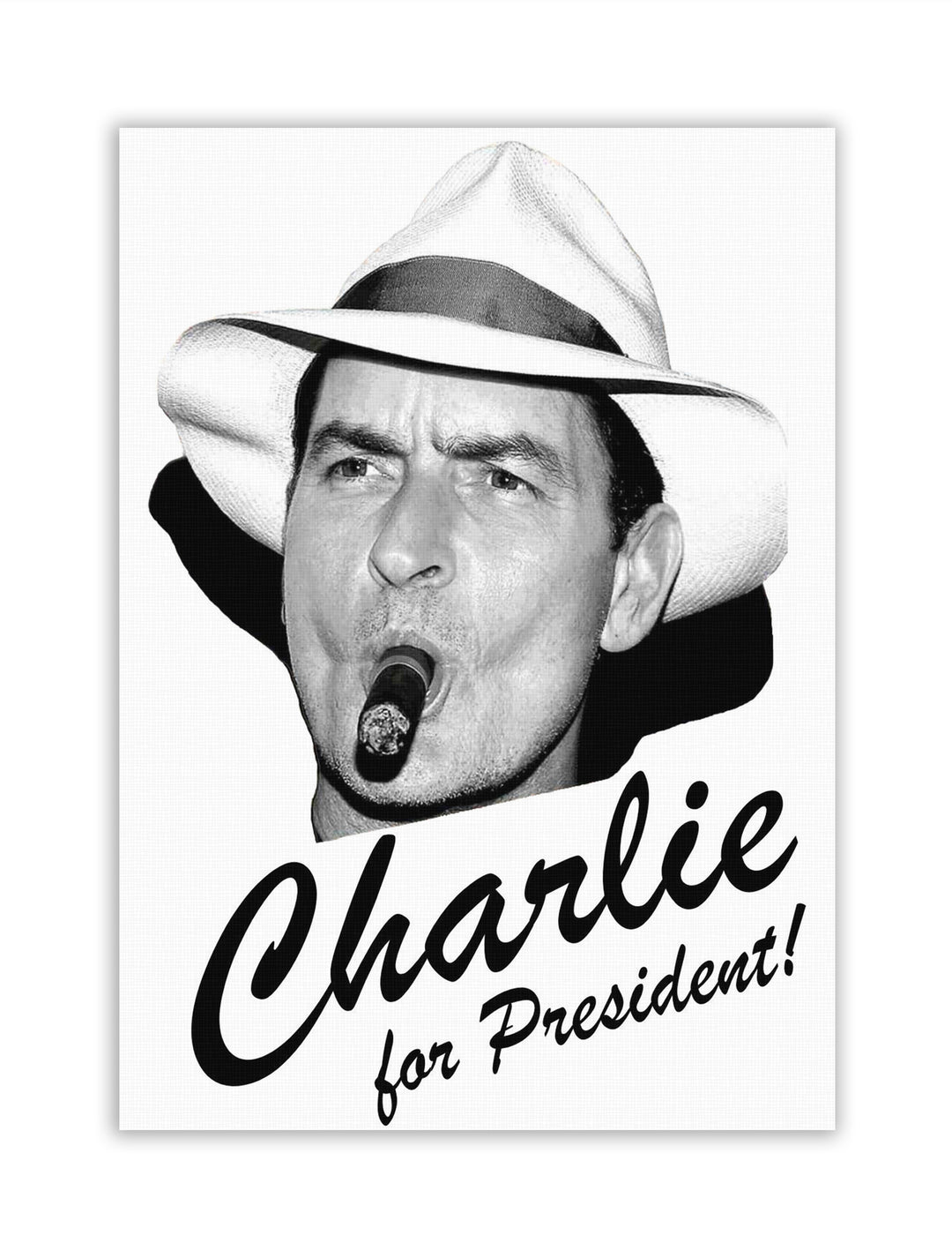 Charlie for President Leinwand | Vintage Bild Zigarren Retro Deko