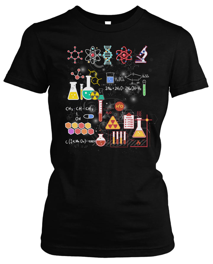 Chemiker Damen T-Shirt | Chemie Physik Wissenschaft Mathematik Mathe | M1