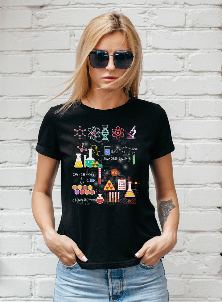 Chemiker Damen T-Shirt | Chemie Physik Wissenschaft Mathematik Mathe | M1