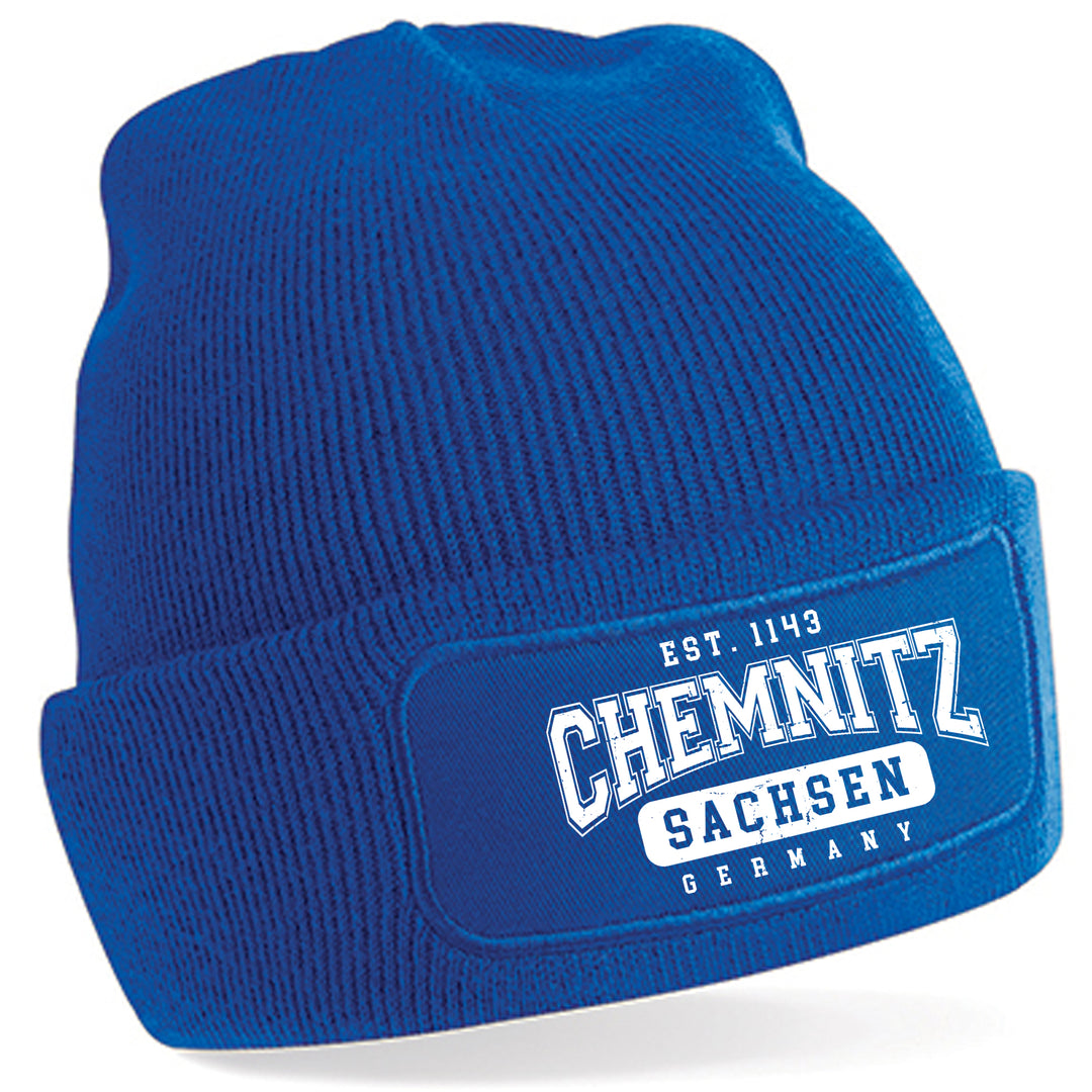 College City Chemnitz Mütze | Sachsen Wintermütze | Patch Beanie