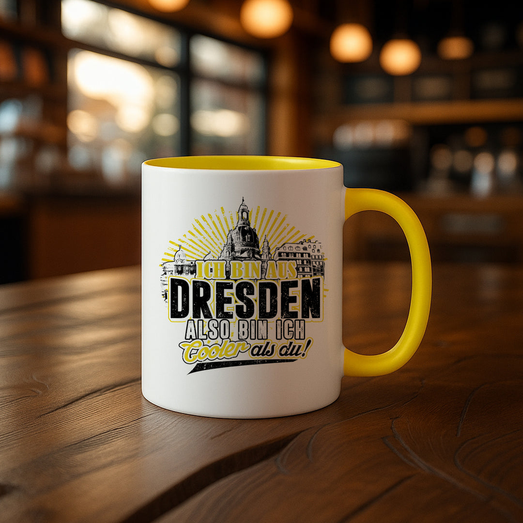 Cooler als du Dresden Tasse | Kaffeetasse Sachsen Ostdeutschland Skyline Kaffeebecher