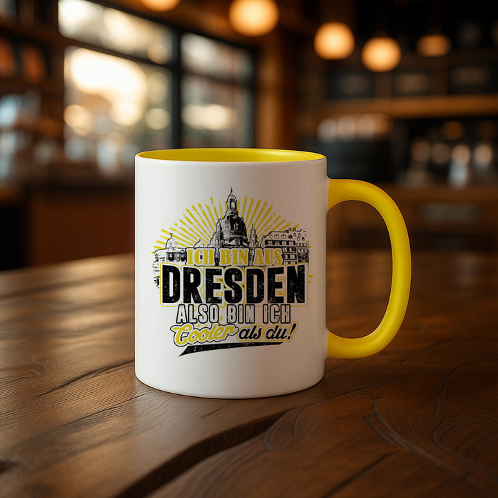 Cooler als du Dresden Tasse | Kaffeetasse Sachsen Ostdeutschland Skyline Kaffeebecher
