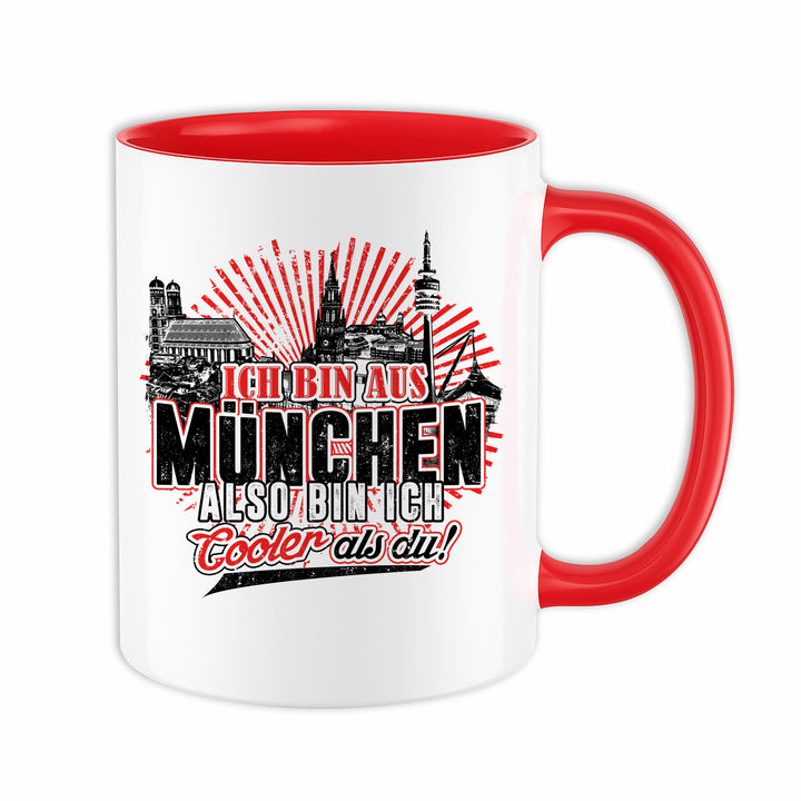 Cooler als du München Tasse | Bayern Kaffeetasse Stadt Skyline Spruch Kaffeebecher