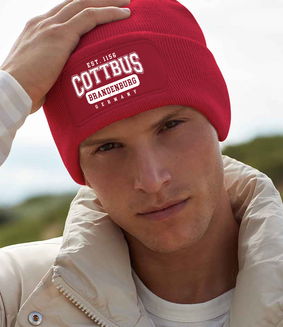College City Cottbus Mütze | Brandenburg Wintermütze | Patch Beanie