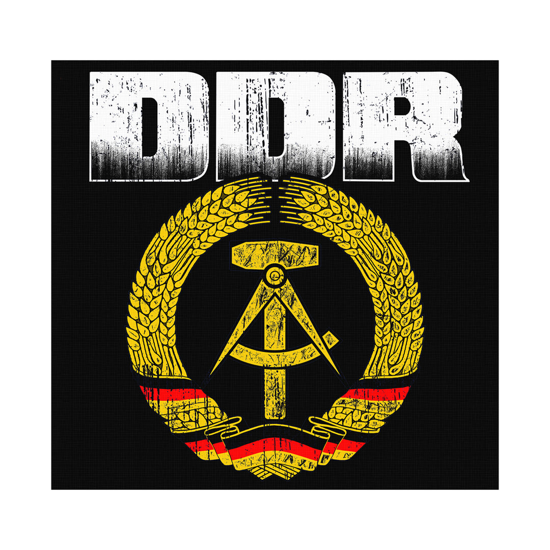 DDR Leinwand | DDR Wappen Bild Ostdeutschland Deko Simson Trabant | M1