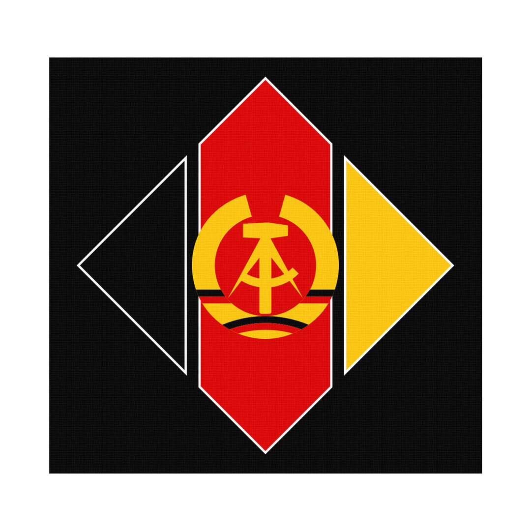 DDR Leinwand | DDR Wappen Bild Ostdeutschland Deko Simson Trabant | M2