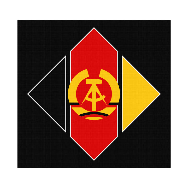 DDR Leinwand | DDR Wappen Bild Ostdeutschland Deko Simson Trabant | M2