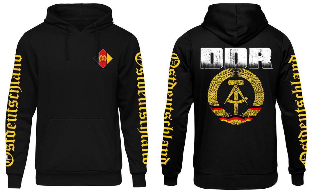 DDR Kapuzenpullover | Ostdeutschland Simson Trabant | M5 Ärmeldruck