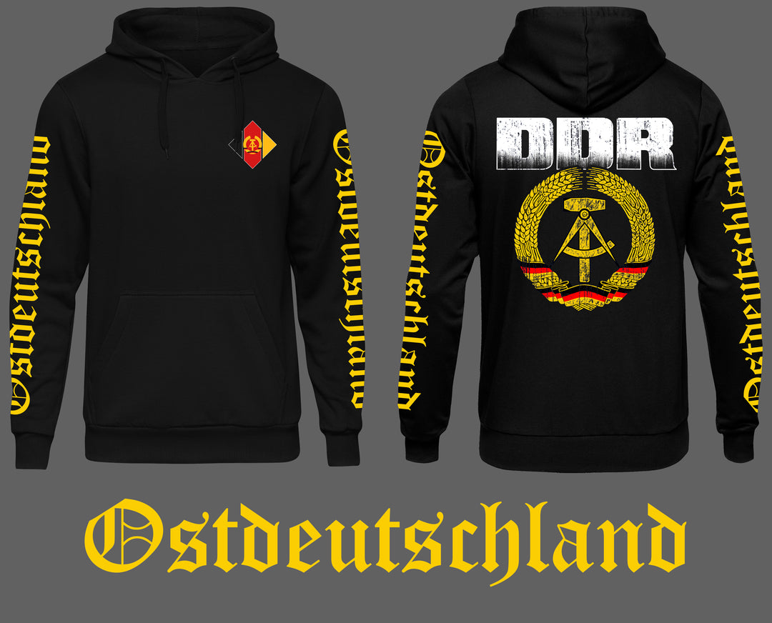DDR Kapuzenpullover | Ostdeutschland Simson Trabant | M5 Ärmeldruck