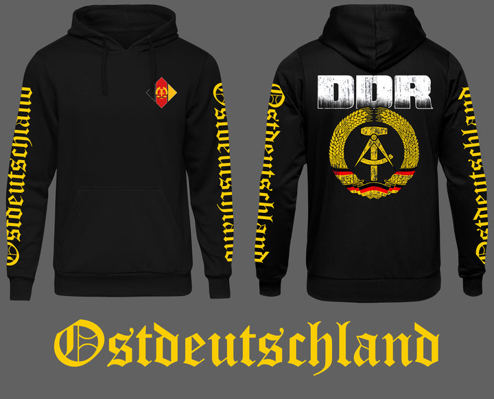 DDR Kapuzenpullover | Ostdeutschland Simson Trabant | M5 Ärmeldruck
