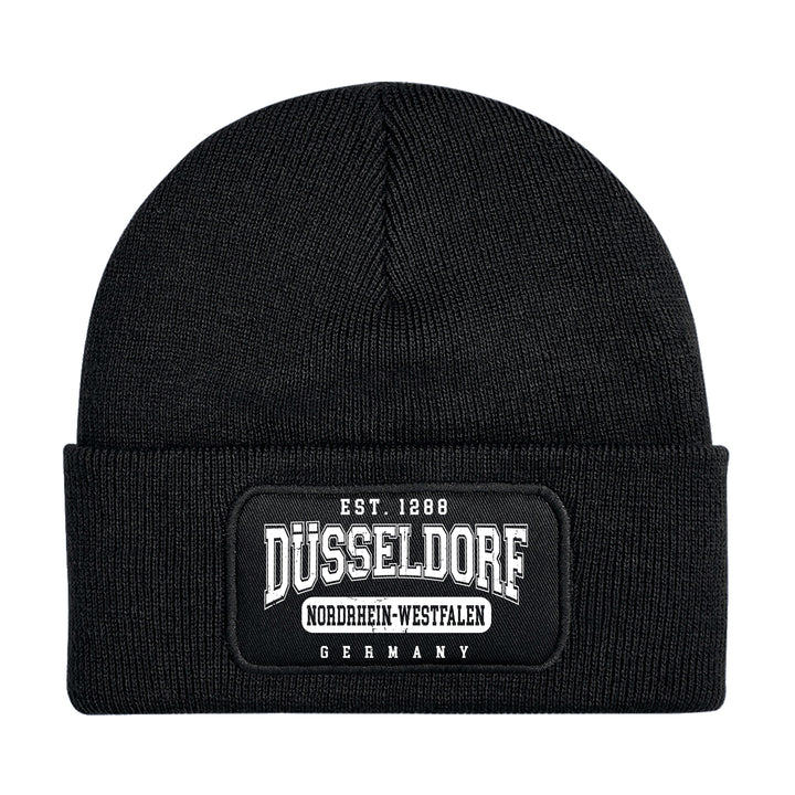 College City Düsseldorf Mütze | Rheinland Wintermütze | Patch Beanie