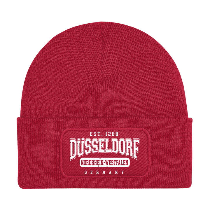 College City Düsseldorf Mütze | Rheinland Wintermütze | Patch Beanie