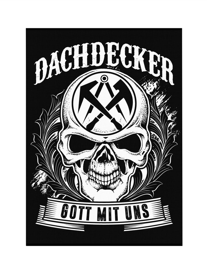 Dachdecker Leinwand | Dachdecker Zimmermann Bild Zunft Handwerker Deko | M5